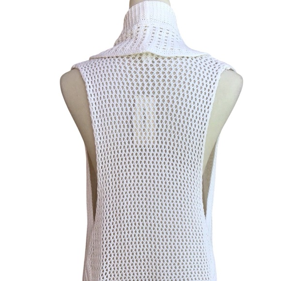 John Paul Richard Ivory Crochet Duster NEW - Picture 4 of 7